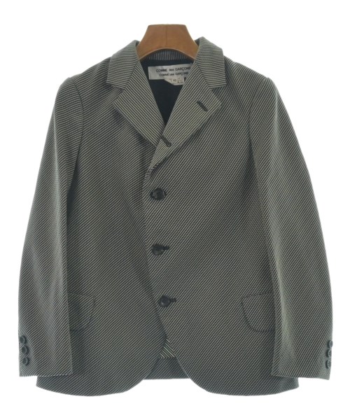 COMME des GARCONS COMME des GARCONS コムデギャルソンコムデギャルソン カジュアルジャケット レディース XS 黒x白(ストライプ) 【中古】【古着】
