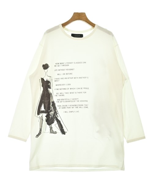 YOHJI YAMAMOTO ヨウジヤマモト Tシャツ・カットソー レディース 2(S位) 白 【中古】【古着】