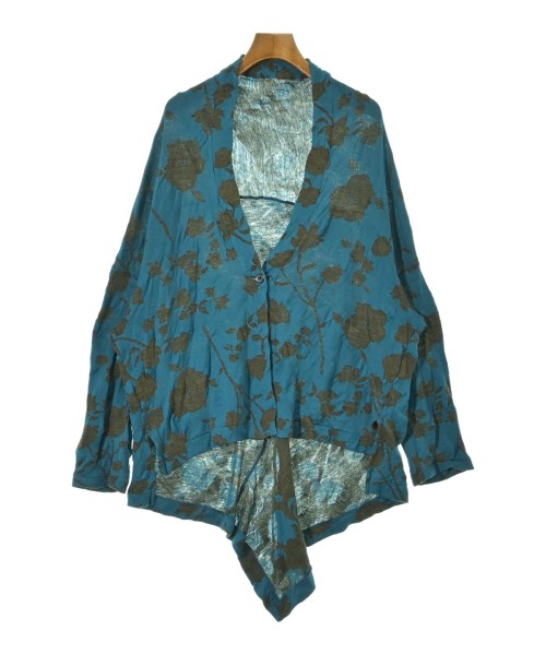 YOHJI YAMAMOTO ヨウジヤマモト カーディガン レディース 2(S位) 青x茶(総柄) 【中古】【古着】 16,498円
