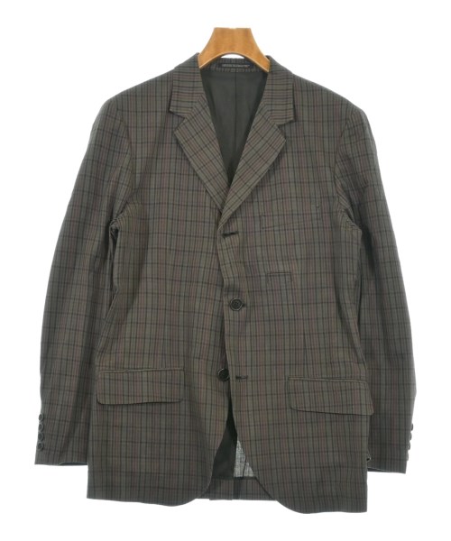 yohji yamamoto POUR HOMME ヨウジヤマモトプールオム カジュアルジャケット メンズ 2(S位) グレーx黒x茶等(チェック) 【中古】【古着】
