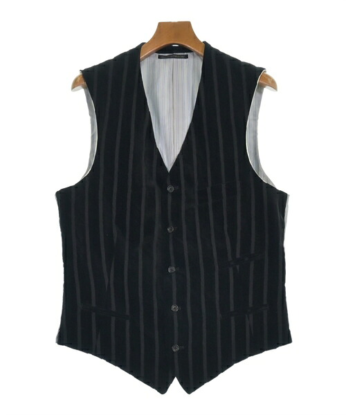 yohji yamamoto POUR HOMME ヨウジヤマモトプールオム カジュアルシャツ メンズ 3(M位) 黒系(ストライプ) 【中古】【古着】