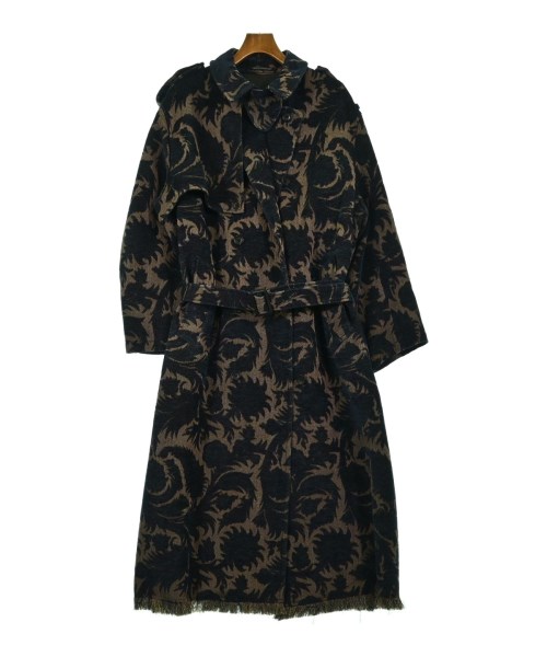 yohji yamamoto POUR HOMME ヨウジヤマモトプールオム コート（その他） メンズ 1(XS位) 紺x茶系(総柄) 【中古】【古着】