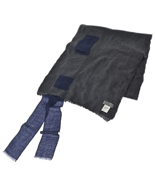yohji yamamoto POUR HOMME ヨウジヤマモトプールオムマフラー メンズ - グレーx紺【中古】【古着】|RAGTAG(ブランド古着のラグタグ)