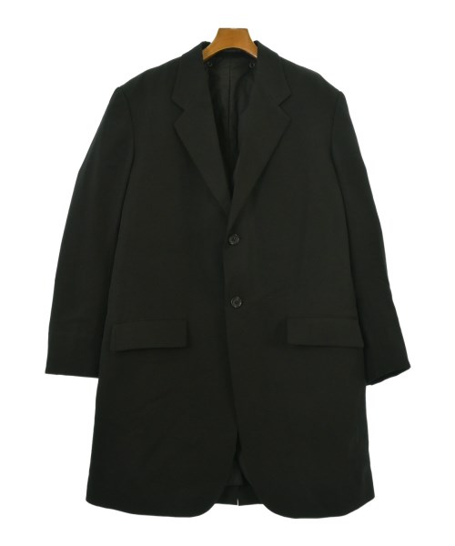 yohji yamamoto POUR HOMME ヨウジヤマモトプールオム チェスターコート メンズ 2(S位) 黒 【中古】【古着】