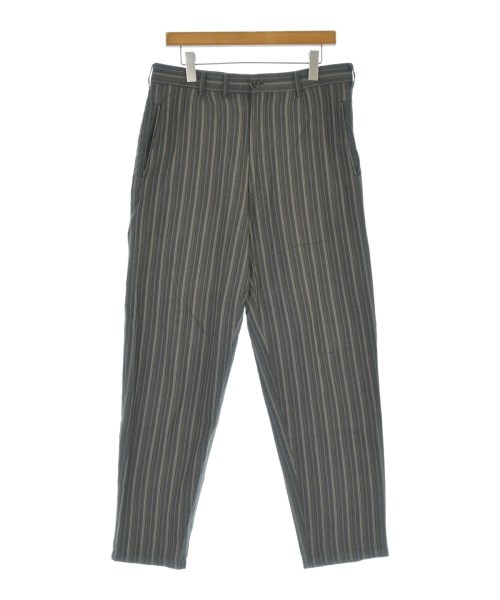 yohji yamamoto POUR HOMME ヨウジヤマモトプールオムスラックス メンズ -(L位) 茶系x薄墨色(縞模様)【中古】【古着】