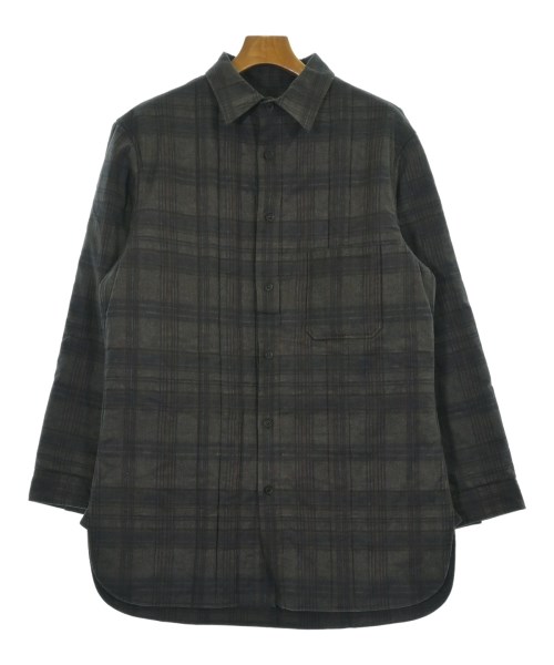 yohji yamamoto POUR HOMME ヨウジヤマモトプールオムカジュアルシャツ メンズ 2(S位) 薄墨色x黒x茶系(読み合わせる)【中古】【古着】