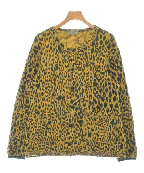 yohji yamamoto POUR HOMME ヨウジヤマモトプールオムカーディガン メンズ -(L位) 黄系x黒(豹柄)【中古】【古着】