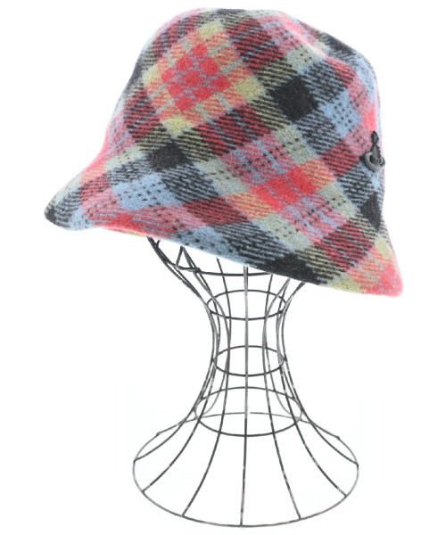 Vivienne Westwood ボンボン付き 帽子 アンゴラ ウール S-M Vivienne Westwood(ヴィヴィアンウエストウッド) knit hat with
