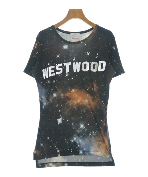 Vivienne Westwood ヴィヴィアンウエスドウッド Tシャツ・カットソー レディース M 黒系x白xオレンジ等(総柄) 【中古】【古着】
