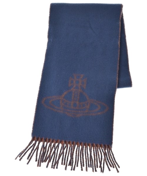 Vivienne Westwood ヴィヴィアンウエスドウッドマフラー メンズ - 青xオレンジ色【中古】【古着】