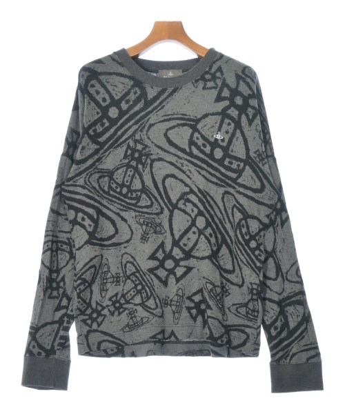 Vivienne Westwood MAN ヴィヴィアンウエスドウッドマン ニット・セーター メンズ 44(S位) グレーx黒(総柄) 【中古】【古着】
