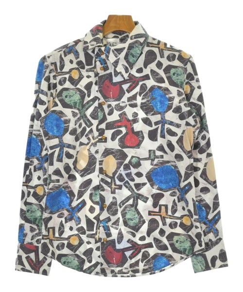 Vivienne Westwood MAN ヴィヴィアンウエスドウッドマンカジュアルシャツ メンズ 44(S位) 白x薄墨色x赤等(総柄)【中古】【古着】