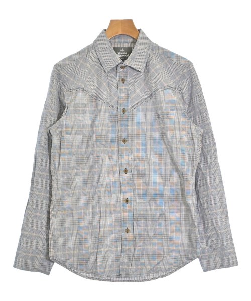 Vivienne Westwood MAN ヴィヴィアンウエスドウッドマン カジュアルシャツ メンズ 50(XL位) 紺x白x赤等(チェック) 【中古】【古着】