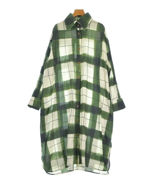 Vivienne Westwood RED LABEL ヴィヴィアンウエストウッドレッドレーベル シャツワンピース レディース 00(XS位) 緑xアイボリーx黒(チェック) 【中古】【古着】