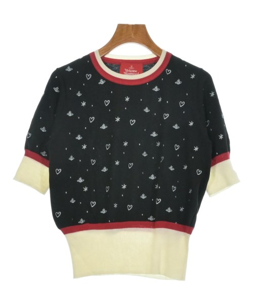 Vivienne Westwood RED LABEL ヴィヴィアンウエストウッドレッドレーベル ニット・セーター レディース 00(XS位) 黒x水色等(総柄) 【中古】【古着】