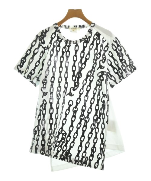 COMME des GARCONS コムデギャルソン Tシャツ・カットソー レディース S 白x黒(総柄) 【中古】【古着】