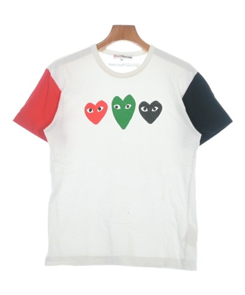 COMME des GARCONS コムデギャルソン Tシャツ・カットソー メンズ M 白x赤x黒 【中古】【古着】