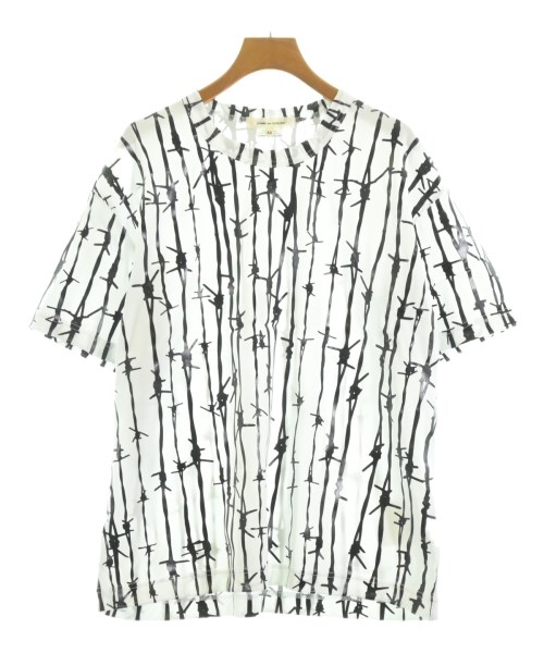 COMME des GARCONS コムデギャルソン Tシャツ・カットソー レディース XS 白x黒(総柄) 【中古】【古着】