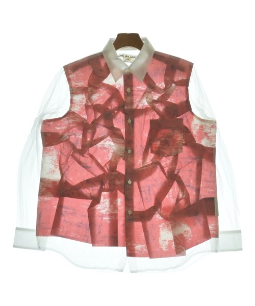 COMME des GARCONS コムデギャルソン カジュアルシャツ レディース M 赤x白 【中古】【古着】