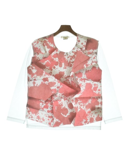 COMME des GARCONS コムデギャルソン カジュアルシャツ レディース M 白x赤 【中古】【古着】