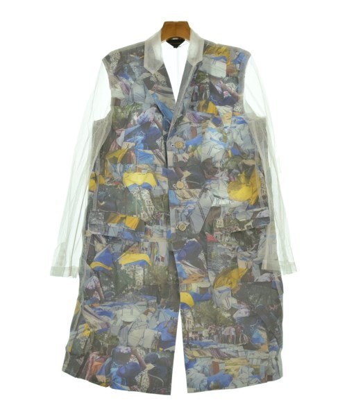 COMME des GARCONS コムデギャルソン コート（その他） レディース M 白x青x黄等(総柄) 【中古】【古着】