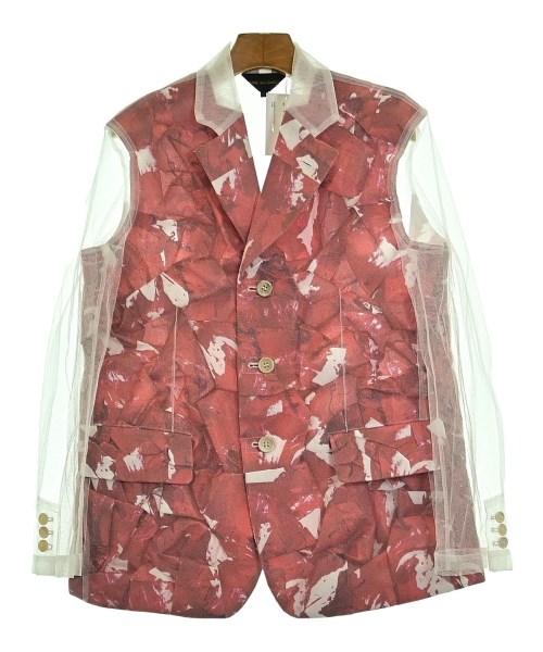 COMME des GARCONS コムデギャルソン カジュアルジャケット レディース XS 白x赤 【中古】【古着】