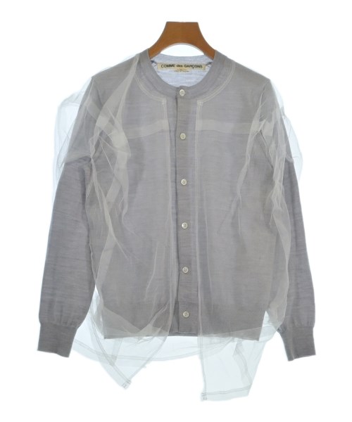 COMME des GARCONS コムデギャルソンカーディガン レディース S 薄墨色x白【中古】【古着】