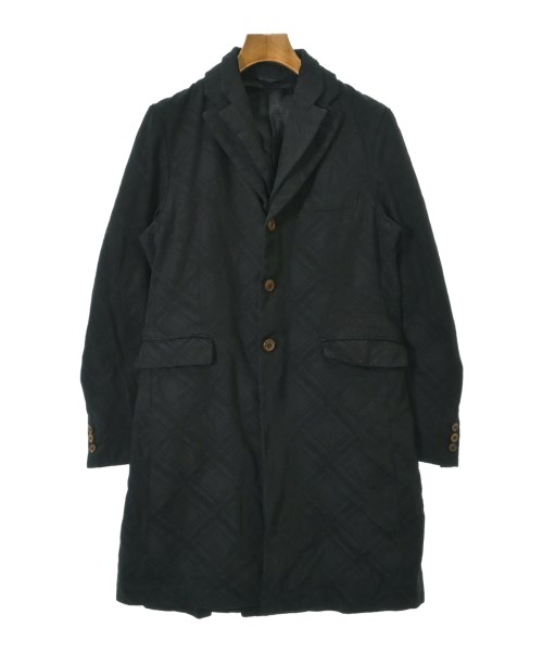 COMME des GARCONS コムデギャルソン チェスターコート メンズ S 黒(チェック) 【中古】【古着】