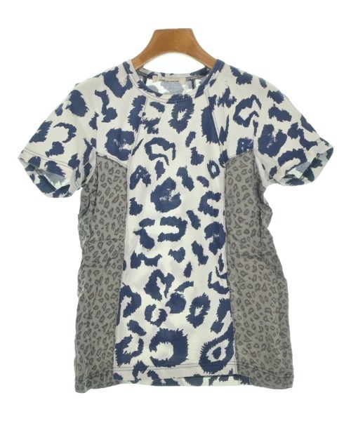 COMME des GARCONS コムデ給仕ティーシャツ・カットソー レディース -(M位) 白x紺x薄墨色等(総柄)【中古】【古着】