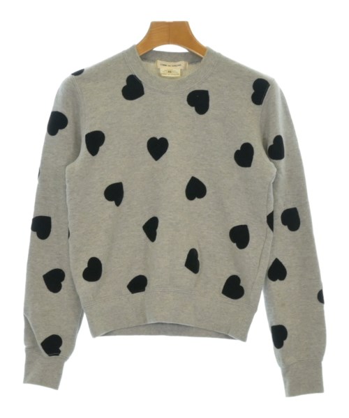 COMME des GARCONS コムデギャルソンスウェット レディース XS 薄墨色x黒(ハート形柄)【中古】【古着】