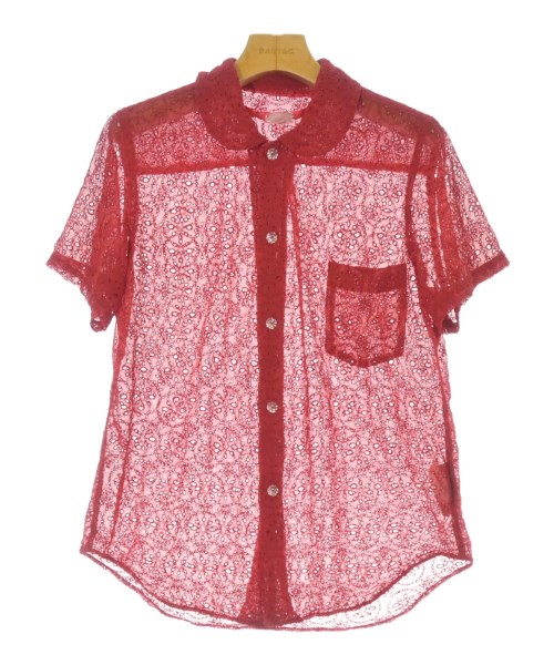 COMME des GARCONS コムデギャルソンカジュアルシャツ レディース S 赤(スピード競技)【中古】【古着】
