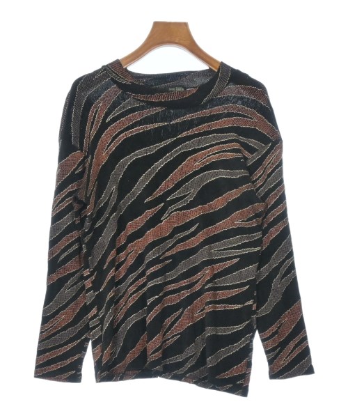 Jean Paul GAULTIER ジャン　ポール　ゴルチェ Tシャツ・カットソー レディース -(M位) 黒xオレンジx茶系等(総柄) 【中古】【古着】