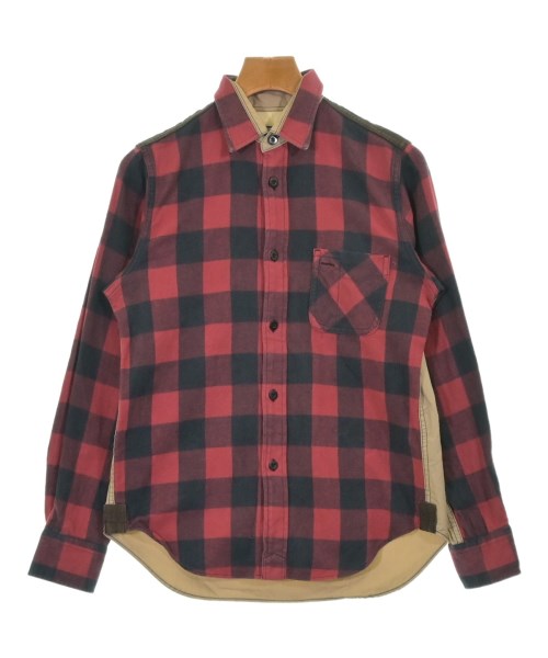 JUNYA WATANABE MAN ジュンヤワタナベマンカジュアルシャツ メンズ XS 赤x黒xベージュ【中古】【古着】