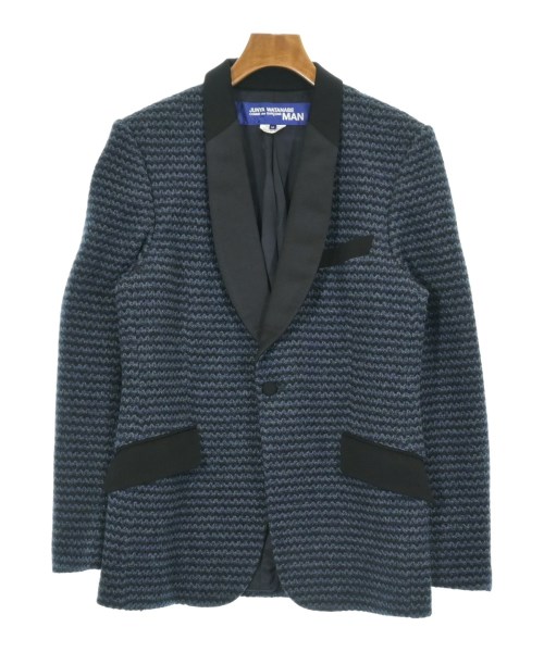 JUNYA WATANABE MAN ジュンヤワタナベマンテーラードジャケット メンズ M 紺x黒(ツィード)【中古】【古着】