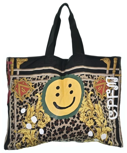 JUNYA WATANABE MAN ジュンヤワタナベマントートバッグ メンズ - 黒xベージュx黄等(総柄)【中古】【古着】