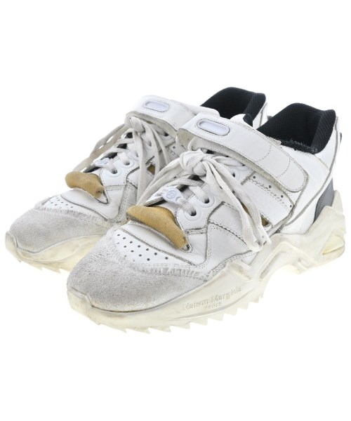 Maison Margiela メゾンマルジェラスニーカー レディース EU37(23.5糎位) 白x薄墨色x皮膚軟化剤系等【中古】【古着】