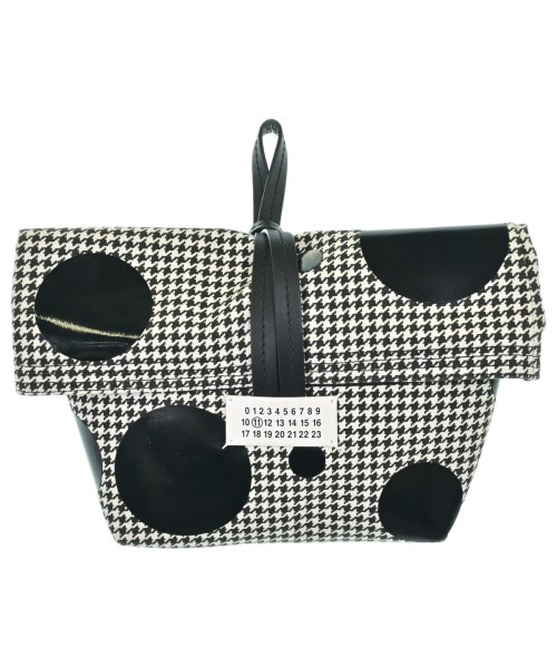 Maison Margiela メゾンマルジェラクラッチバッグ メンズ - 黒x白(チドリ透かし彫り)【中古】【古着】
