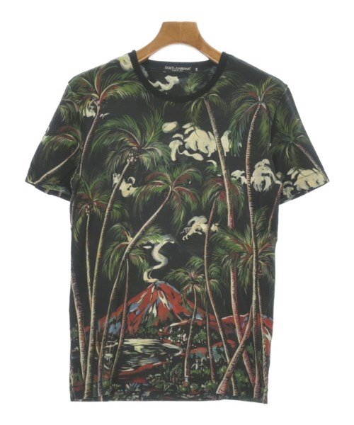 【DOLCE&GABBANA】フラワープリント クルーネック Tシャツ 半袖 ドルチェ&ガッバーナ ドルガバ DOLCE&GABBANA バラプリント