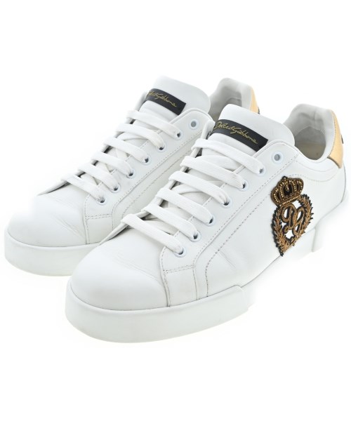 DOLCE\u0026GABBANA ドルチェアンドガッバーナスニーカー メンズ UK9(27.5珊位) 白【中古】【古着】