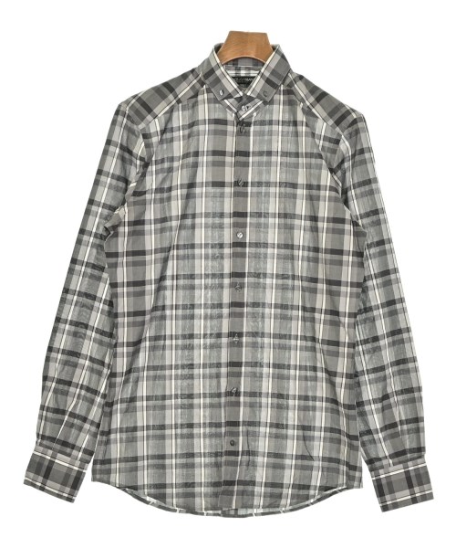 DOLCE\u0026GABBANA ドルチェアンドガッバーナカジュアルシャツ メンズ 40(L位) 薄墨色x白(読み合わせる)【中古】【古着】