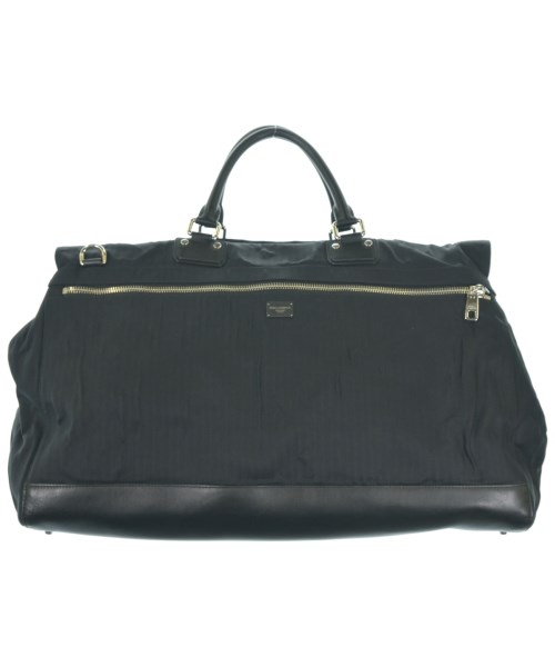 DOLCE\u0026GABBANA ドルチェアンドガッバーナボストンバッグ メンズ - 黒(杉綾模様)【中古】【古着】