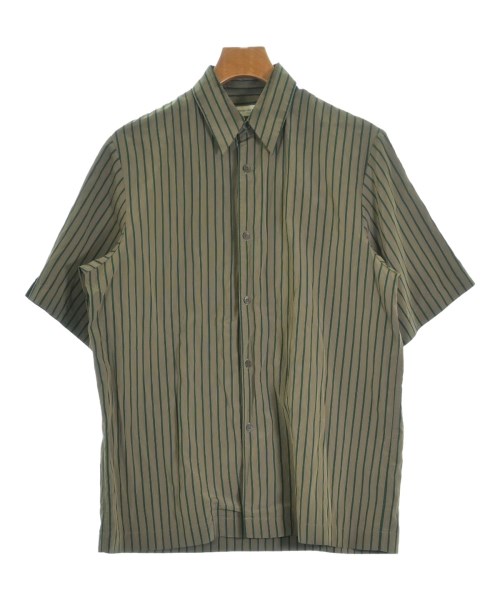 DRIES VAN NOTEN ドリスヴァンノッテン カジュアルシャツ メンズ 48(L位) グレーx緑(ストライプ) 【中古】【古着】