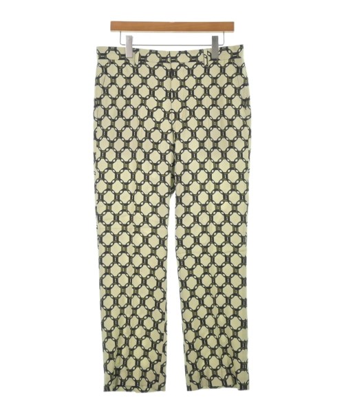 DRIES VAN NOTEN ドリスヴァンノッテン スラックス メンズ 48(L位) 黄緑系xカーキx茶(総柄) 【中古】【古着】