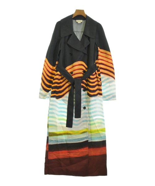 DRIES VAN NOTEN ドリスヴァンノッテン トレンチコート レディース 34(XXS位) 黒xオレンジx水色等 【中古】【古着】