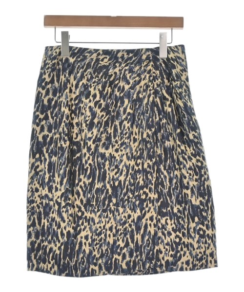 DRIES VAN NOTEN ドリスヴァンノッテン ひざ丈スカート レディース 36(XS位) ベージュx濃紺x青等(総柄) 【中古】【古着】 7,821円
