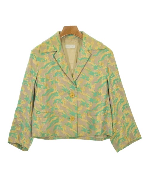 DRIES VAN NOTEN ドリスヴァンノッテン ジャケット レディース 34(XXS位) ベージュx黄x緑等(総柄) 【中古】【古着】