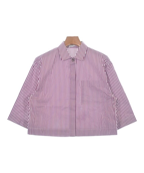 DRIES VAN NOTEN ドリスヴァンノッテン カジュアルシャツ レディース XS 白x紫系(ストライプ) 【中古】【古着】