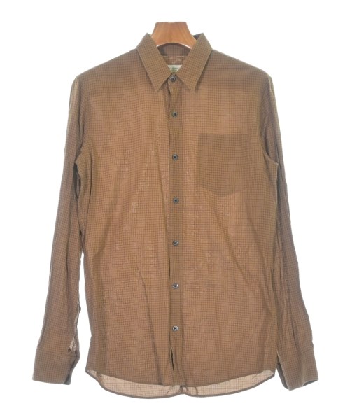 DRIES VAN NOTEN ドリスヴァンノッテン カジュアルシャツ メンズ 44(S位) 茶x黒(チェック) 【中古】【古着】