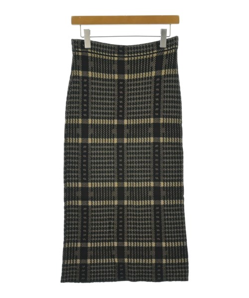 DRIES VAN NOTEN ドリスヴァンノッテン ロング・マキシ丈スカート レディース XS 黒xベージュx茶(チェック) 【中古】【古着】