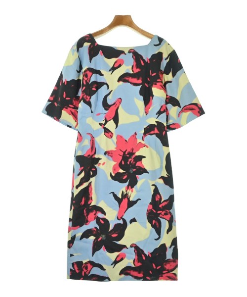 DRIES VAN NOTEN ドリスヴァンノッテンワンピース レディース 38(S位) 水色x黒x赤等(総柄)【中古】【古着】